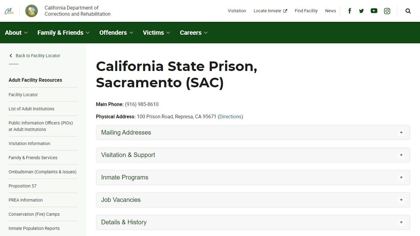 California State Prison, Sacramento (SAC)